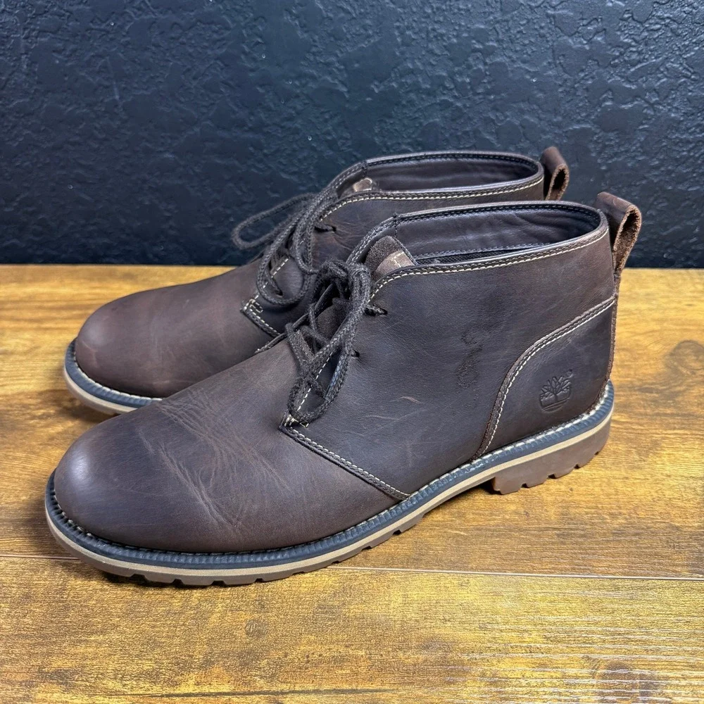 Timberland Larchmont A12RY Brown Leather Chukka Boots Mens Size 10